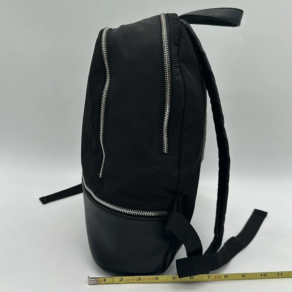 Madden Girl Backpack Black 2 Zip Sections Logo Padded Strap